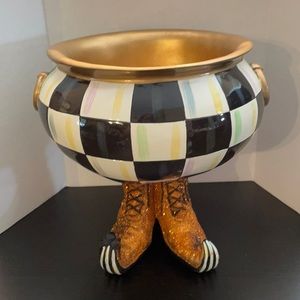 Mac Kenzie Childs Halloween cauldron